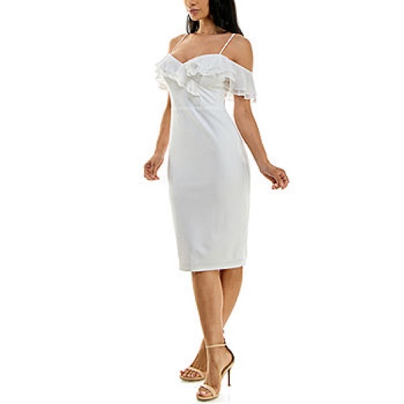 Premier Amour Short Sleeve Midi Sheath Dress - Picture 2 of 9